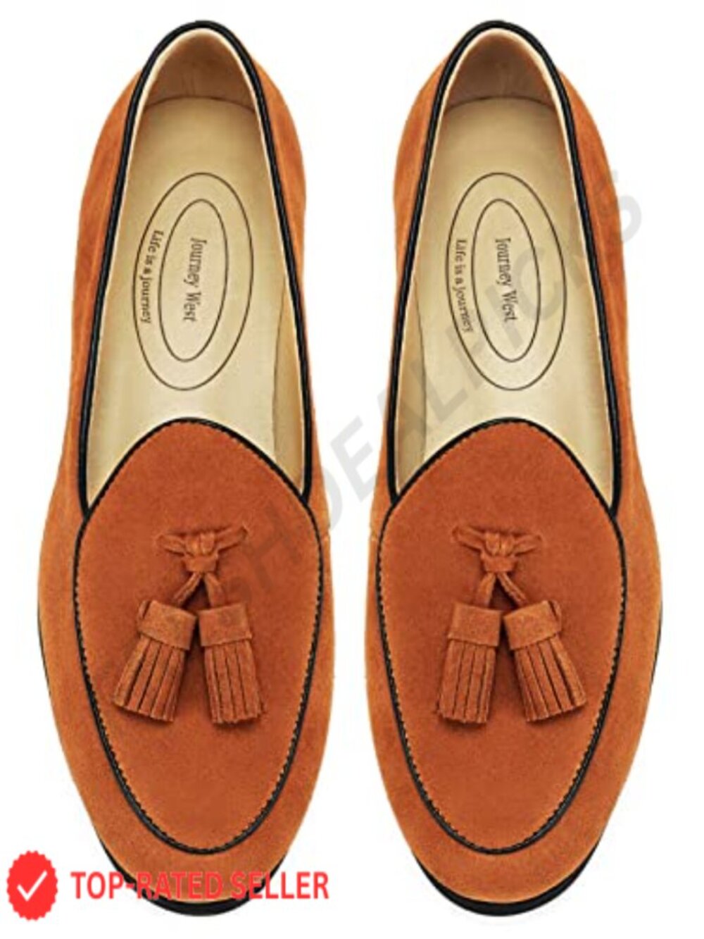 Suede Tassel Loafers Slip-On Belgian Penny Women's Shoes